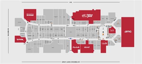 great lakes crossing outlets map.